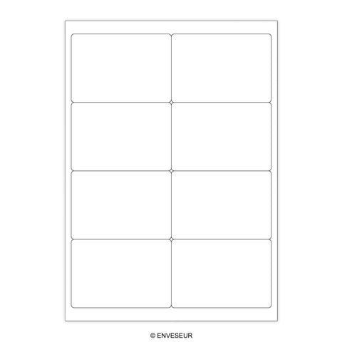White Adhesive Labels - LAB8W - Envelopes.co.uk