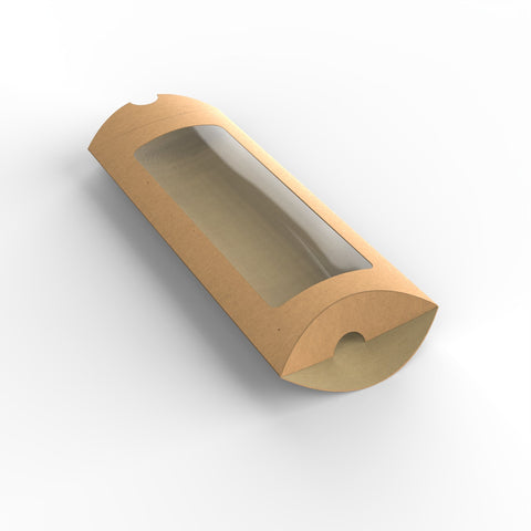 Windowed Pillow Boxes - PB110K - W - Envelopes.co.uk